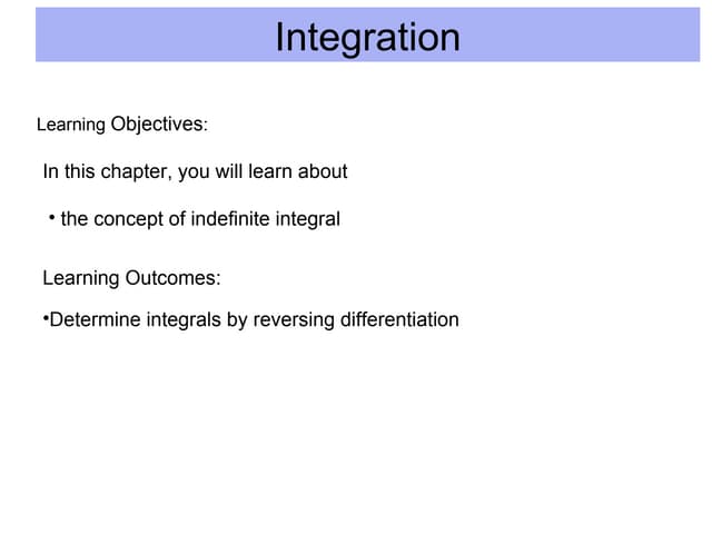 Integration