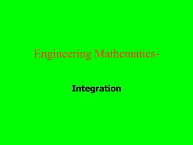 Integration