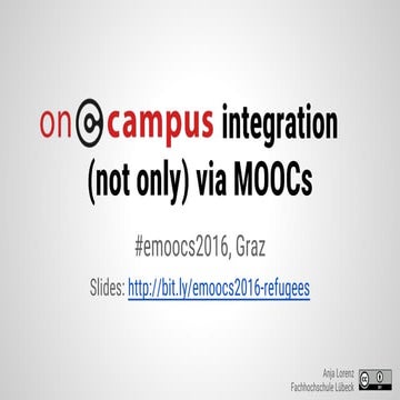 oncampus integration (not only) via MOOCs
