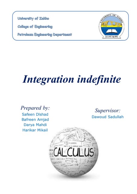Integration - Mathematics - UoZ 