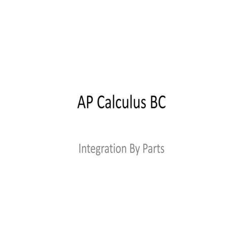 Integration by parts