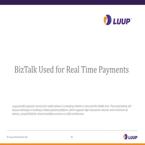 Integration daysBizTalk Used for Real Time Payments