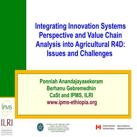 Integrating innovation systems perspective and value chain analysis into agri...