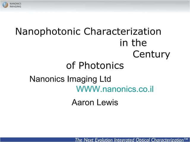 Nanophotonic Characterization in th...