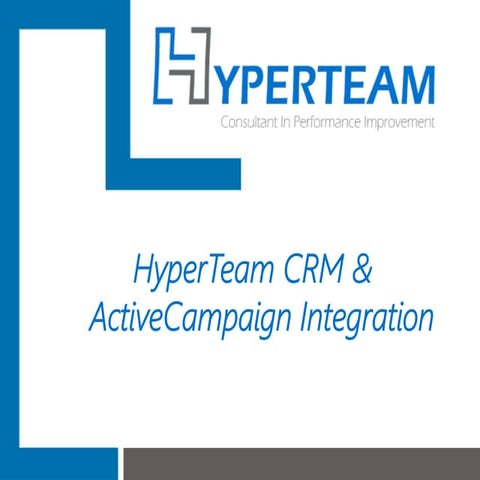 Integration of ActiveCampaign and HyperTeam CRM