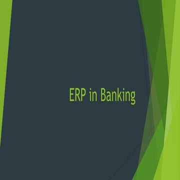 Integration of erp in banking sector