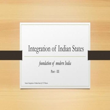 Integration of Hyderabad