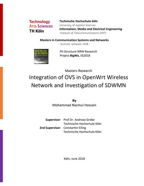 Integration of OVS in OpenWrt wireless network and investigation of SDWMN