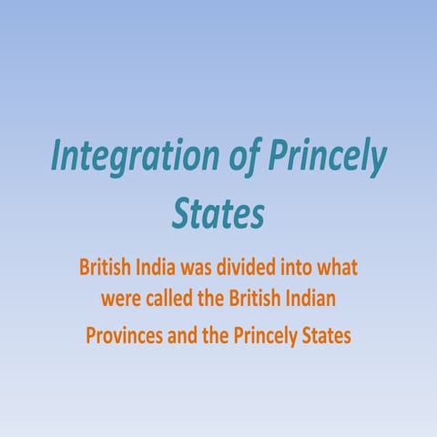 Integration of princely states