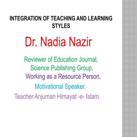 Integration of teaching and learning style.pptx