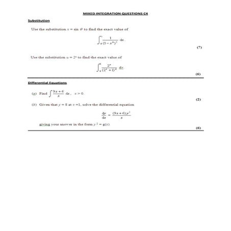 Integration questions