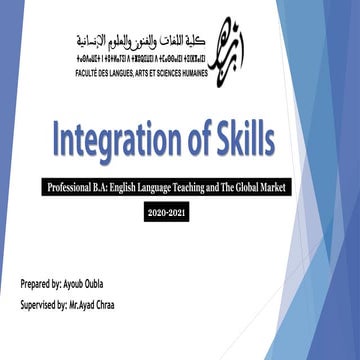 Integration of Skills In English Language Teaching by Ayoub Oubla