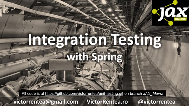 Integration testing with spring @JAX Mainz