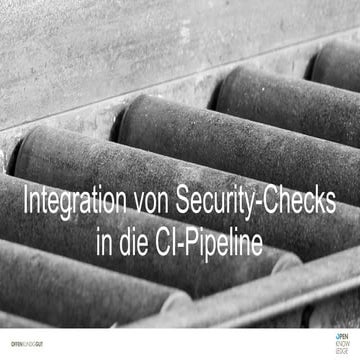 Integration von Security-Checks in die CI-Pipeline