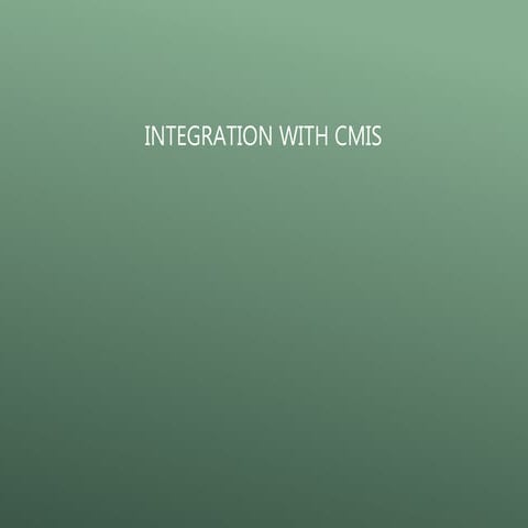 Integration with cmis