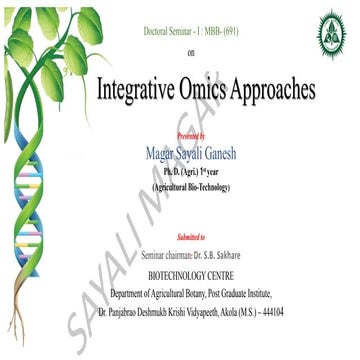 Integrative omics approches   