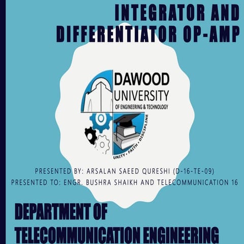 Integrator and differentiator op amp