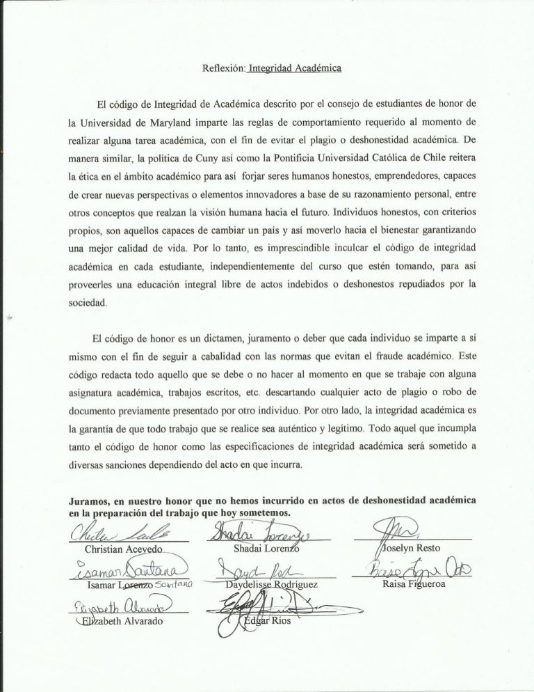 Integridad academica