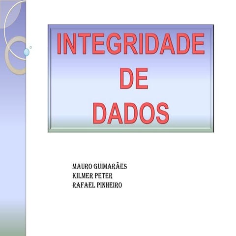 Integridade De Dados
