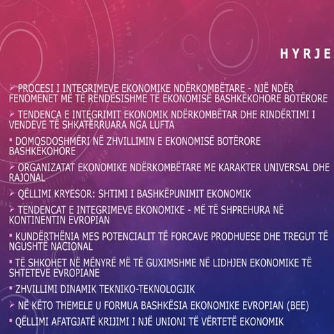 Integrime ekonomike evropiane seminar