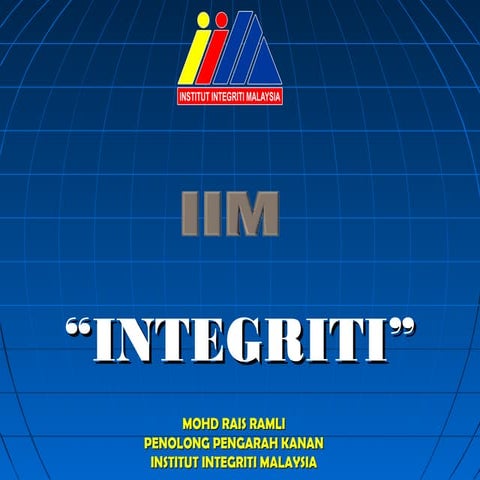 ISU INTEGRITI