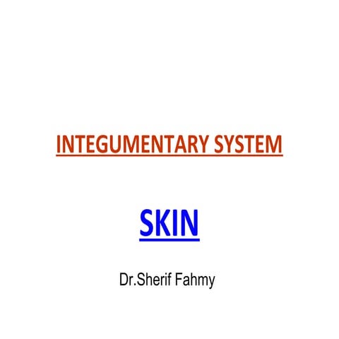 Developmet of Integumentary System (Special Embryology)