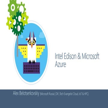 Intel Edison & Microsoft Azure Meetup