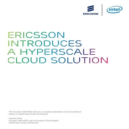 Ericsson introduces a hyperscale cloud solution