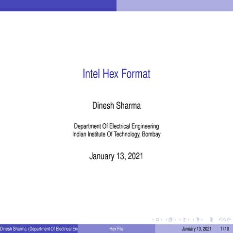 Intel Hex Format