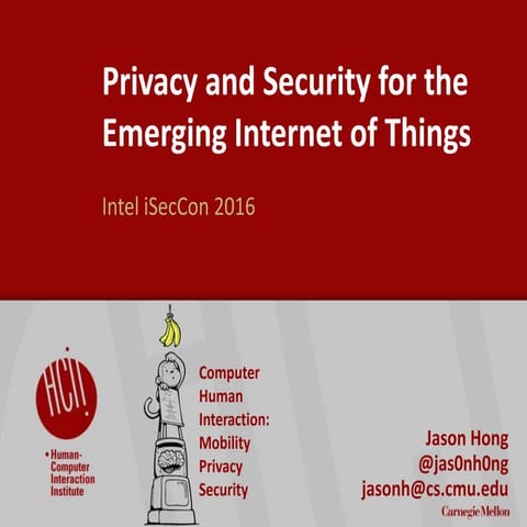 Privacy and Security for the Emerging Internet of Things