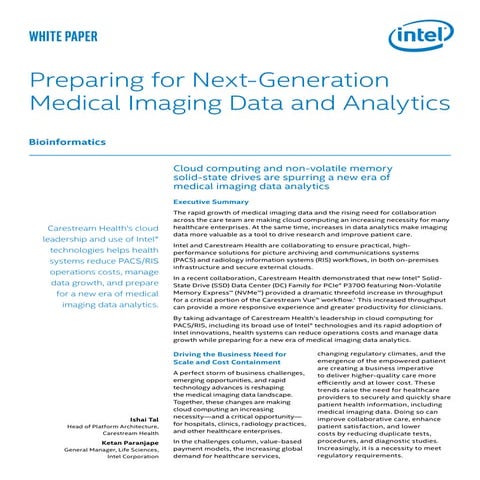 Intel next-generation-medical-imaging-data-and-analytics