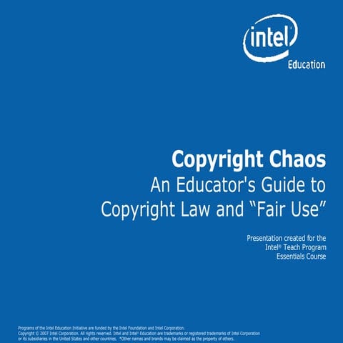 Intel S  Copyright  Chaos