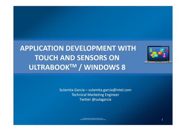 Ultrabook Development Using Touch - Intel Ultrabook AppLab Berlin