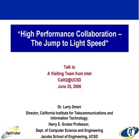 High Performance Collaboration – The Jump to Light Speed