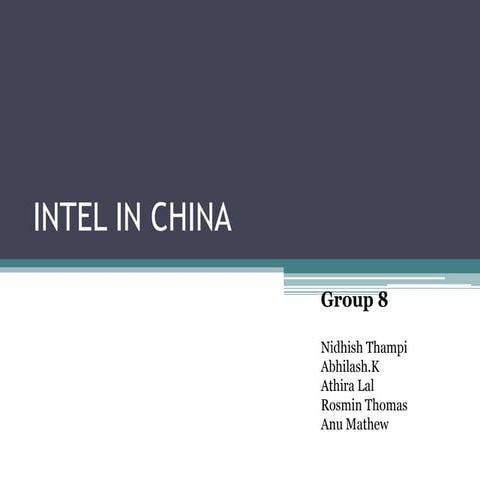Intel in China- case analysis