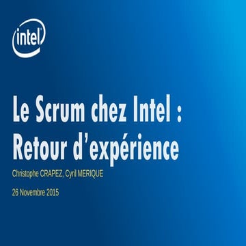 agile tour toulouse 2015 - Intel REX