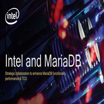 Intel and MariaDB: web-scale applications with distributed logs