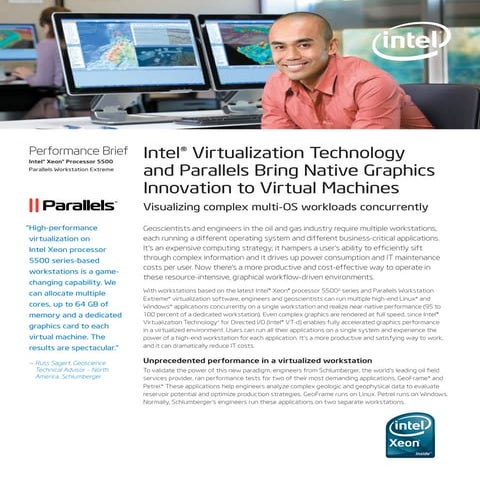 Intel® Virtualization Technology & Parallels Bring Native Graphics Innovation...