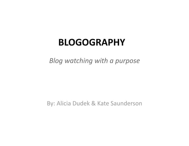 Conceptualization of Blographers Project