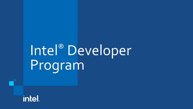 Intel Developer Program