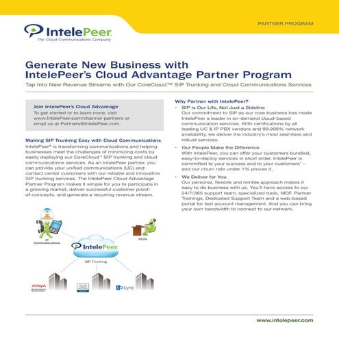 Channel Partner data sheet