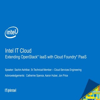 Intel Cloud Foundry and OpenStack
