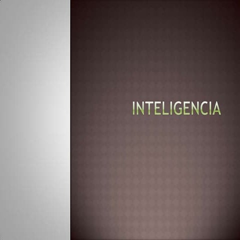 Inteligencia y Pensamiento