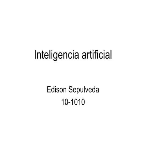 Inteligencia artificial
