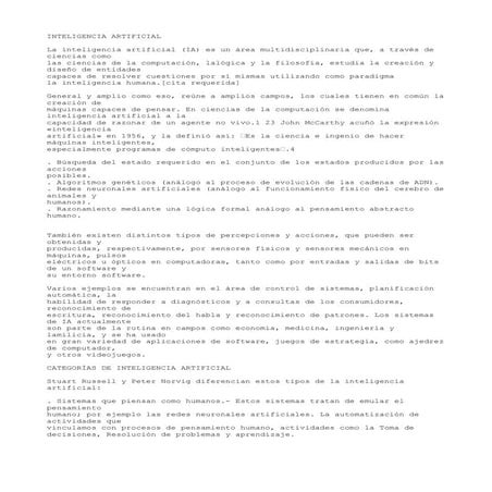 Inteligencia artificial