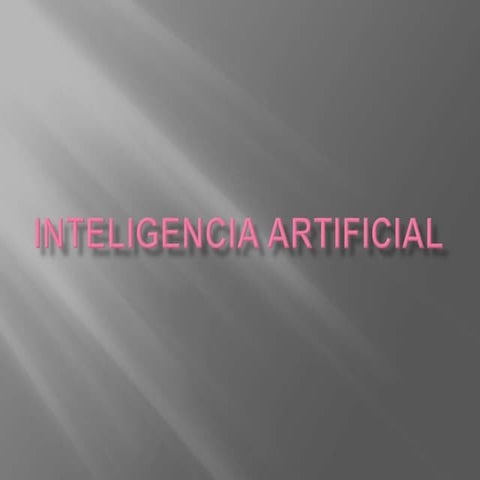 Inteligencia artificial