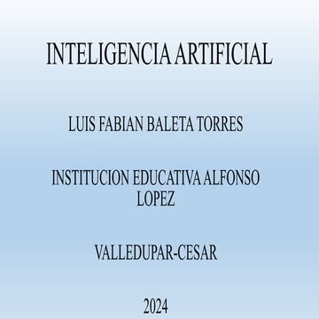 Inteligencia Artificial y sus tipos de IA | PPTX