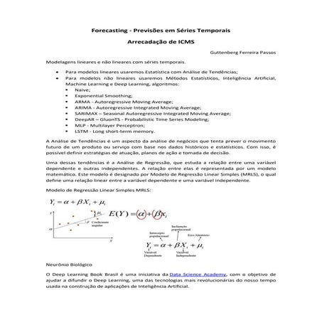 Inteligência Artificial em Séries Temporais na Arrecadação