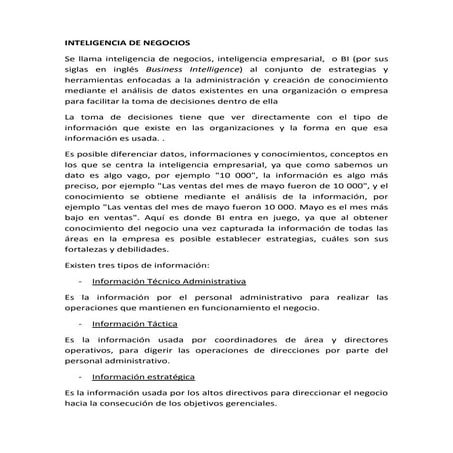 Inteligencia de negocios