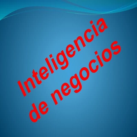 Inteligencia de negocios